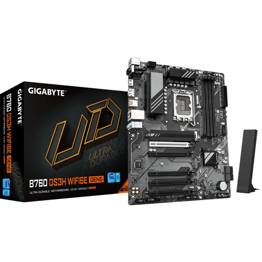 Gigabyte B760 DS3H WIFI6E GEN5 ATX Motherboard for Intel LGA1700 CPUs